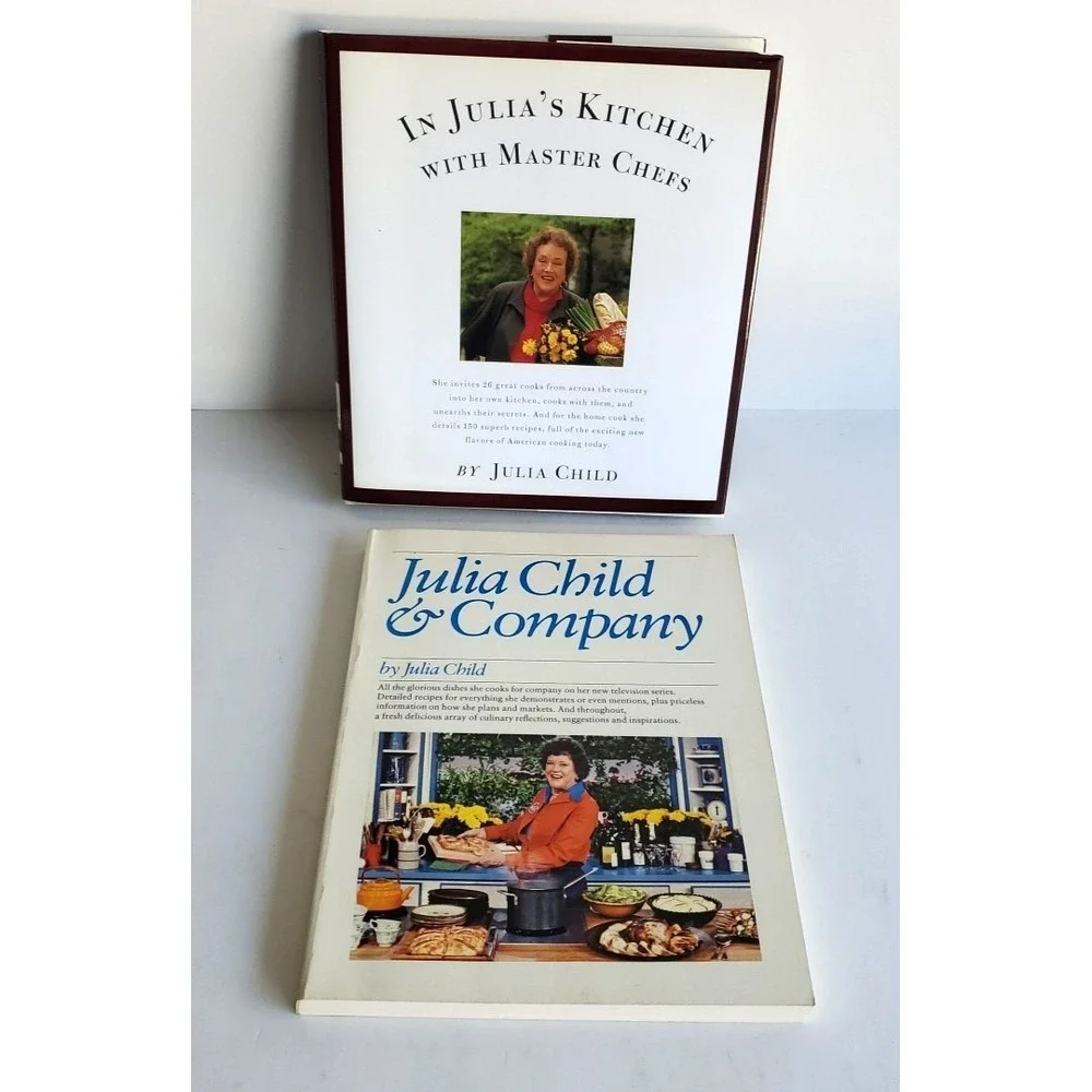 Julia Child & Company Cookbook Lot of 2 PB In Julia's Kitchen with Master Chefs